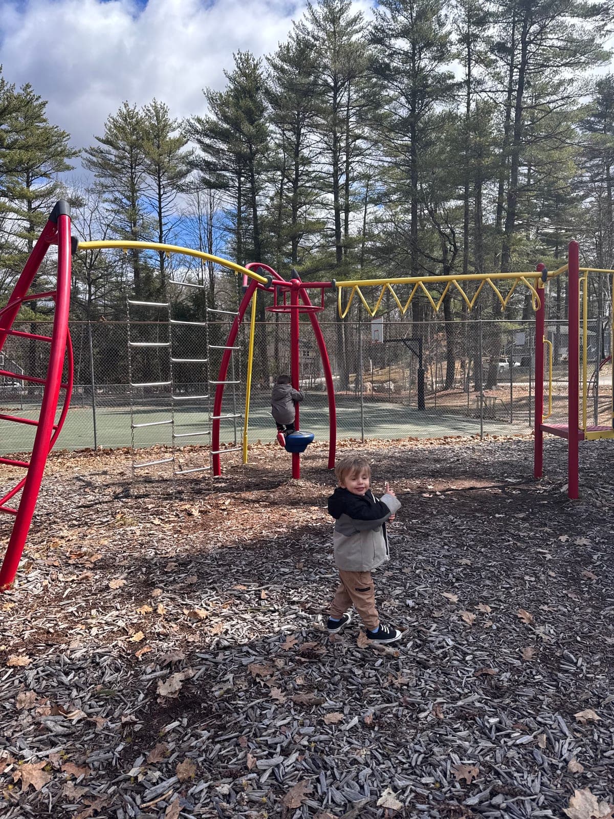 Children playing at the neighborhood playground